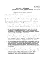 Statement of Mr. Juan de Dios Ramirez Heredia, Union Romani Spain on behalf of European based Roma NGOs present in Warsaw