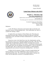 Statement by the United States Mission to the OSCE