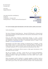 New tool in the fight against discrimination on the labor market: public procurements