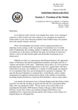 Statement by the United States Mission to the OSCE