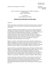 Statement by Mr. Yves Beaulieu, Delegation of Canada