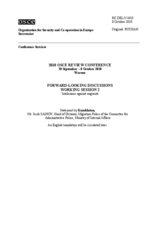 Statement by Kazakhstan, Mr. Serik Sainov, Head of Division, Migration Police of the Committee for Administrative Police, Ministry of Internal Affairs