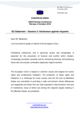 Statement by the European Union