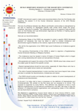 Statement by the COJEP International