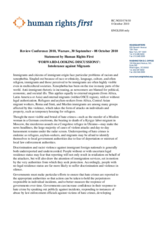 Statement by the Human Rights First