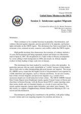 Statement by the United States Mission to the OSCE