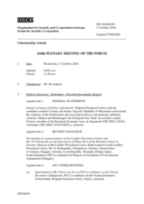 Journal of the 624th Plenary Meeting of the Forum for Security Co-operation