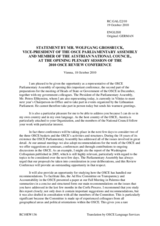 Statement by Mr. Wolfgang Grossruck, Vice President of the Parliamentary Assembly
