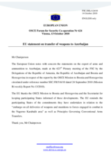 Statement by the Belgian Presidency of the Council of the EU on the annual exchange of military information