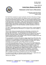 Statement by the Delegation of the United States on the 13th round of the Geneva Discussions on Security and Stability in the South Caucasus, held in Geneva, Switzerland, on 14 October 2010