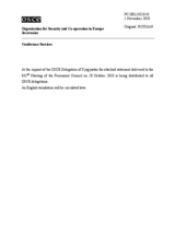 Statement by the Delegation of Kyrgyzstan on the deployment of an OSCE police advisory group to Kyrgyzstan