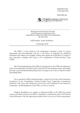 Written Contribution by the CTBTO