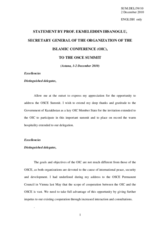 Written Contribution by the Organization of the Islamic Conference