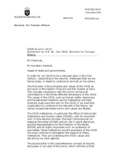 Statement by H.E. Mr. Carl Bildt, Minister of Foreign Affairs, Sweden