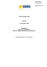 Statement by H.E. Mr. Victor Osipov, Deputy Prime Minister, Moldova