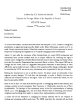 Statement by H.E. Radoslaw Sikorski, Minister for Foreign Affairs, Poland