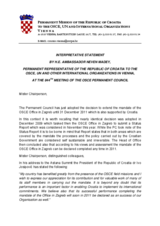 Interpretative statement by the Republic of Croatia