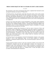 Press communique of the Co-Chairs of Geneva Discussions