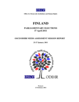 Finland, Parliamentary Elections, 17 April 2011: Needs Assessment Mission Report Finland, Parliamentary Elections, 17 April 2011: Needs Assessment Mission Report