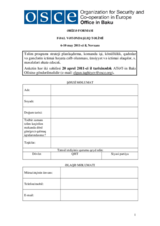 Application form for participation at the workshop on active citizenship