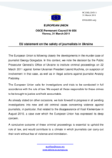 Statement by the Hungarian Presidency of the Council of the European Union on the safety of journalists in Ukraine
