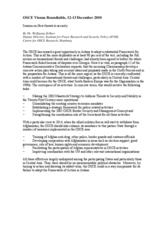 Contribution by Dr. Wolfgang Zellner Deputy Director, Institute for Peace Research and Security Policy (IFSH) Centre for OSCE Research, Hamburg
