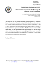 Statement by the Delegation of the United States on the recent terrorist attacks at Domodedovo Airport in Moscow