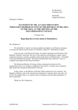 Statement by the Delegation of Belarus on the recent terrorist attacks at Domodedovo Airport in Moscow