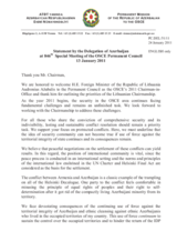 Statement by the Delegation of Azerbaijan in response to the address by the Chairperson-In-Office of the OSCE, Minister for Foreign Affairs of Lithuania, H.E. Audronius Ažubalis