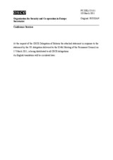 Выступление заместителя Постоянного представителя Республики Беларусь при ОБСЕ Д.Сидоренко в ответ на заявление США