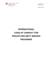 International Code of Conduct for Private Security Service Providers