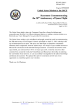 Statement by the Delegation of the United States on the 50th anniversary of Yuri Gagarin’s space flight of 12 April 1961