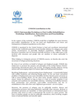 Contribution by UNHCR