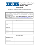 Alternativ hesabatın hazırlanmasına dair təlimdə iştirak etmək üçün ərizə forması