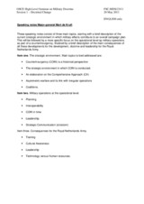 Session 1, Speaking Notes by Major-General De Kruif, Netherlands