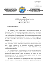Address by the President of Kyrgyzstan, H.E. Roza Otunbayeva