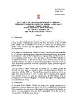 Statement by the Delegation of Serbia on the arrest of Ratko Mladić