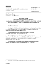 Permanent Council Decision No. 999