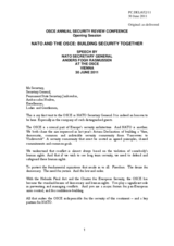 Speech by Mr. Anders Fogh Rasmussen, NATO Secretary General