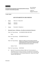 Journal der 638. Plenarsitzung des Forums