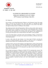 Statement by the Delegation of Turkey in response to the report by the OSCE Representative on Freedom of the Media, Ms. Dunja Mijatović