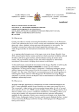 Statement by the Delegation of Canada in response to the address by the President of Kyrgyzstan, H.E. Roza Otunbayeva 