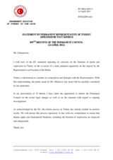 Statement by the Delegation of Turkey in response to the statement by the Hungarian Presidency of the Council of the European Union on safety of journalists in Turkey