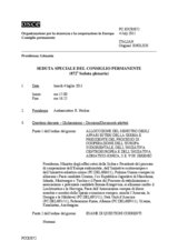 Giornale della 872a Seduta speciale del Consiglio permanente