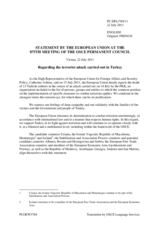 Statement by the Polish Presidency of the Council of the European Union on the recent terrorist attack in Turkey