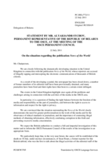 Statement by the Delegation of Belarus on the events surrounding the “News of the World” case in the United Kingdom