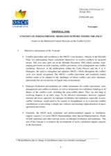 Proposal for: ‘Concept on Strengthening Mediation-Support within the OSCE’