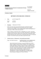 Giornale della 868a Seduta plenaria del Consiglio permanente