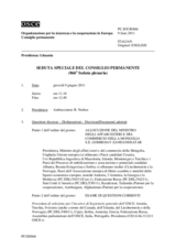 Giornale della 866a Seduta plenaria del Consiglio permanente