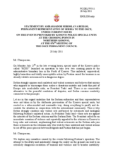 Statement by the Delegation of Serbia on the events provoked by Kosovo police special units at the crossing points in Northern Kosovo